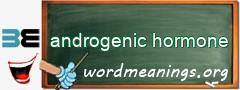 WordMeaning blackboard for androgenic hormone